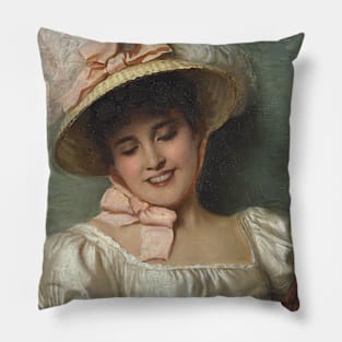 A Fair Maiden by Giovanni Costa Pillow