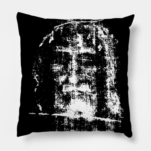 Shroud of Turin Jesus Christ Face Pillow by Beltschazar