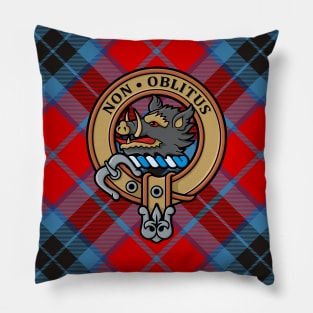 Clan MacTavish Crest over Tartan Pillow