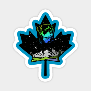 Maple Leaf Canadian Rottweiler Blue/Teal/Green Magnet