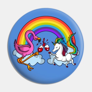 Unicorn Flamingo Party Pin