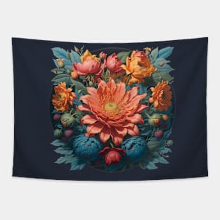 A sublimation design with spring blooming flowers Tapestry