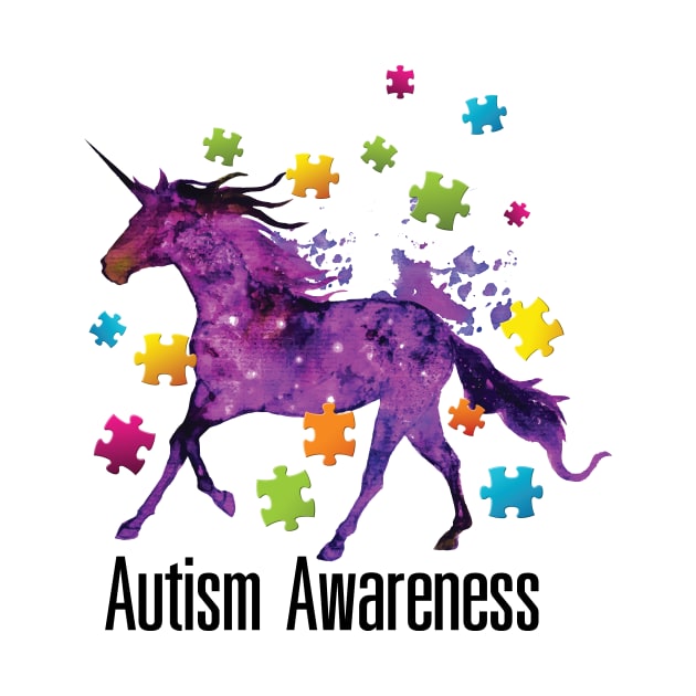 Unicorn Puzzle Piece Autism Awareness Gifts by macshoptee