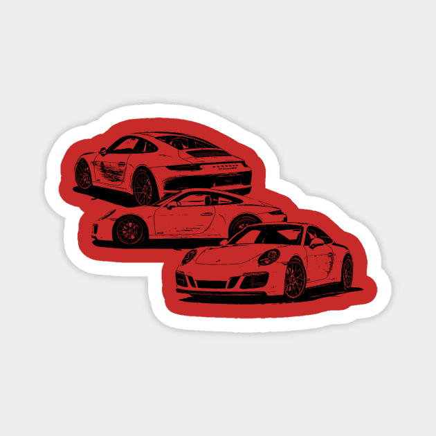 Porsche 911 Magnet by Mollie