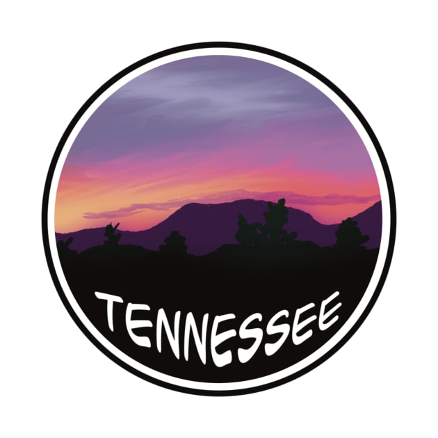 Tennessee Sunset Landscape Illustration by A2Gretchen