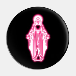 Pink Neon Virgin Mary Pin