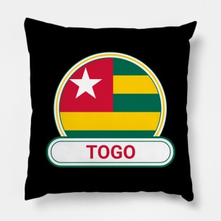 Togo Country Badge - Togo Flag Pillow