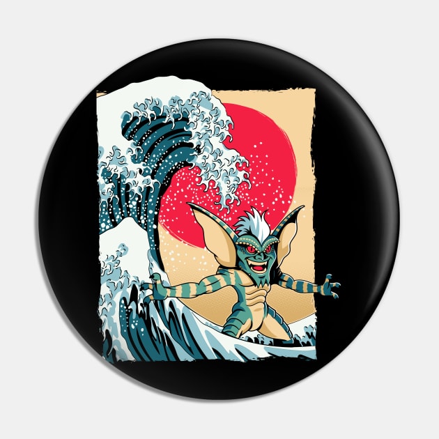 The Great Wave of Gremlins Pin by JayHai