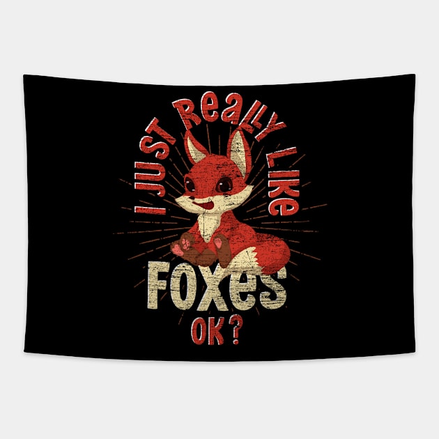 Funny Fox Lover Nature Wildlife Forest Animal Fox Tapestry by ShirtsShirtsndmoreShirts