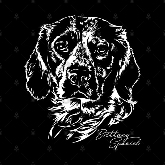 Brittany Spaniel dog portrait by wilsigns