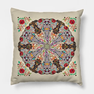 Mandala Elephants Pillow