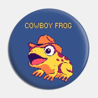 Cowboy Frog Pin