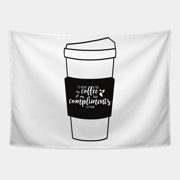 Cofffee > Compliments Tapestry by Statement-Designs