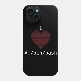 I Love Bash Administrator Developer Gift Idea Phone Case