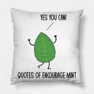 Funny Quotes Of Encourage Mint Motivational Puns Jokes Humor Pillow