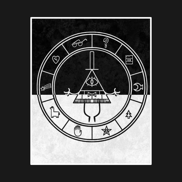 gravity falls bill cipher wheel card by Rebellion10