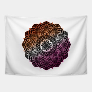 Lesbian Pride Striped Mandala Tapestry