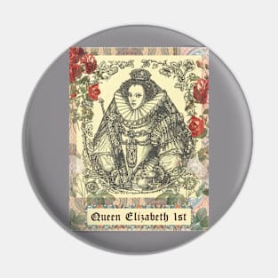 Queen Elizabeth 1stTudor style illustration Pin