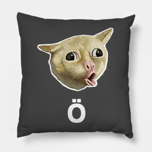 O with diaeresis Pillow