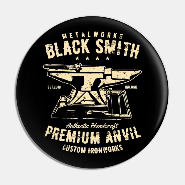 Black Smith Anvil Pin by JakeRhodes