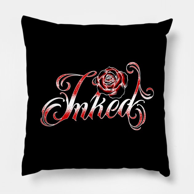 Inked Tattooed Tattoo Lovers & Tattoo Artists Pillow by theperfectpresents