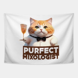 Just a Purrfect Mixologist Cat Tapestry