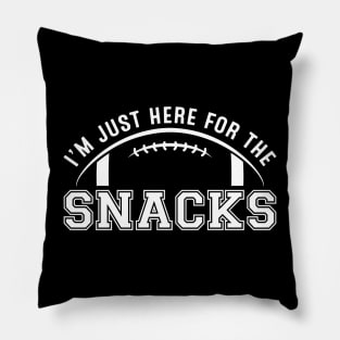 I'm Just Here for the Snacks (Football) Pillow