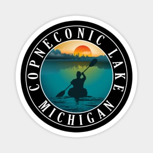 Copneconic Lake Kayaking Michigan Sunset Magnet