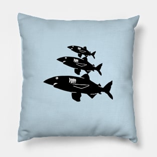 3 Sharks roamin' Pillow