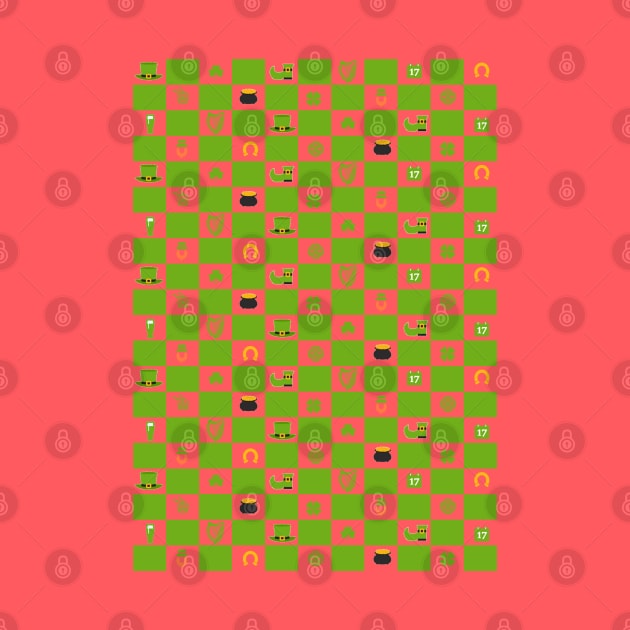 St Patrick's Day Checkered Pattern by shallotman