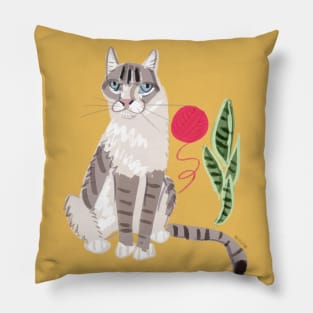 Bogey the Cat in Yellow Pillow