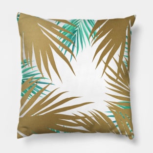 Golden Paradise Beach Pattern Pillow