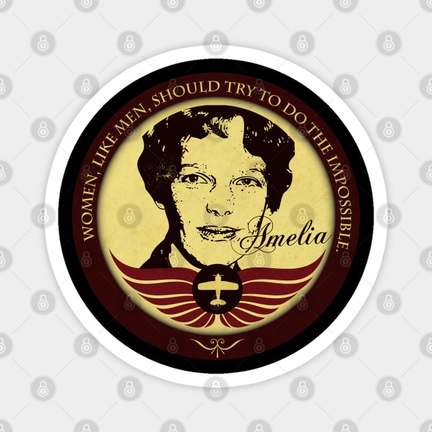 Amelia Vintage Classic Magnet by CTShirts