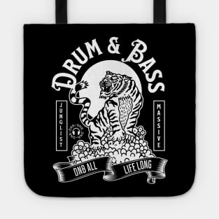 DRUM AND BASS - Junglist Tiger Massive (White) Tote