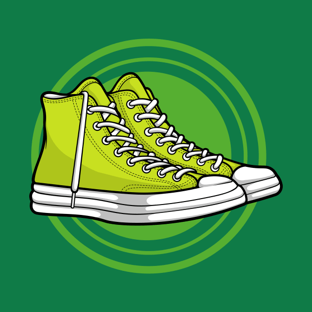 Bright Green Skate Sneaker by milatees