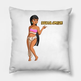 Chel says Decolonize Pillow