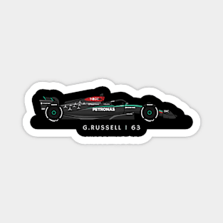 F1  Racing George Russel Mercedes Fan shirt Magnet