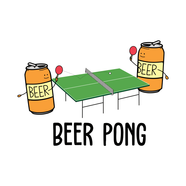 Beer Pong by toddgoldmanart