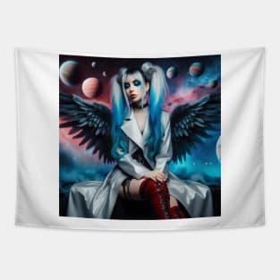 Goth Angel Girl Tapestry