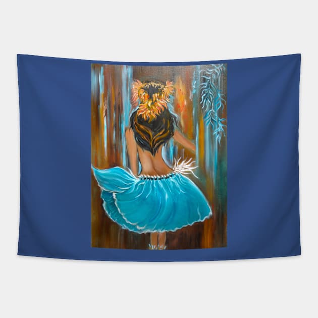 Swirling Twirling Hula Hips Tapestry by jennyleeandjim