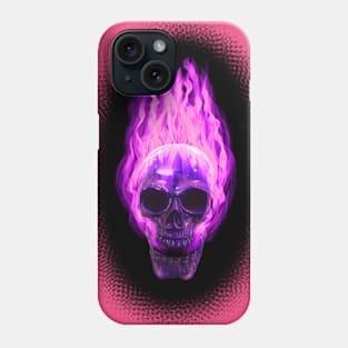 Flaming skull Phone Case