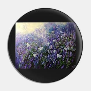 Butterflies on Lavender Pin