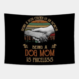 Being A Dog Mom Princess Retro Vintage Tapestry