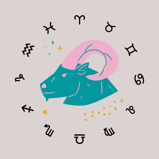 Capricorn Signs Are Bad Ass by Natalie C. Designs 