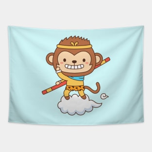 Cute Monkey King Sun Wukong Tapestry