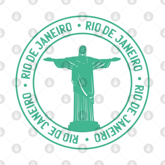 Rio De Janeiro Passport Style Stamp by madeinchorley