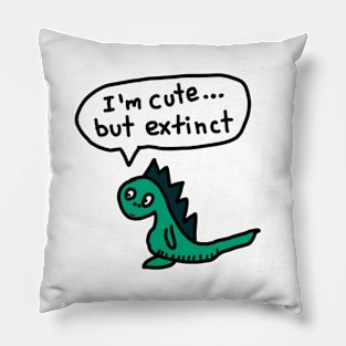 Cute But Extinct Pillow