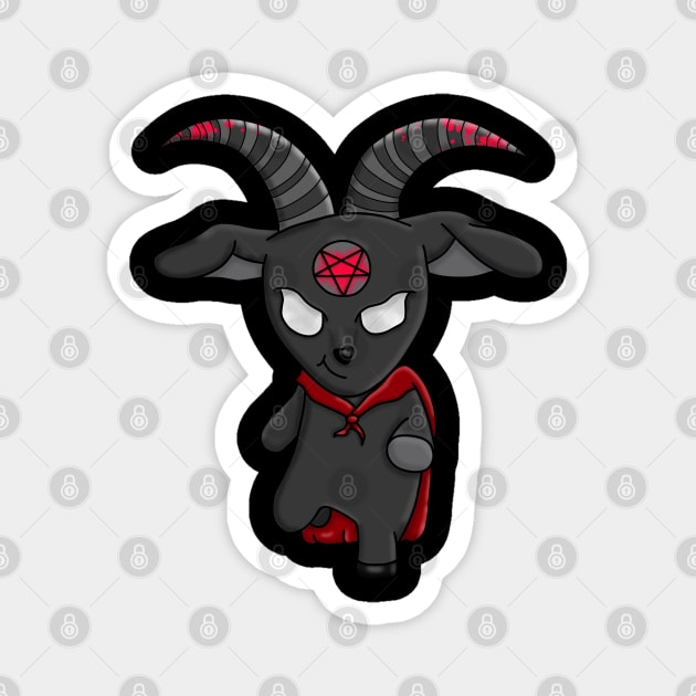 Satanic Grey Super Goat Magnet by Wanderer Bat