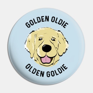 Golden Retriever Golden Oldie Retriever Dog Fan Pin