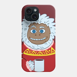 YETI snow bigfoot drink coffee Phone Case